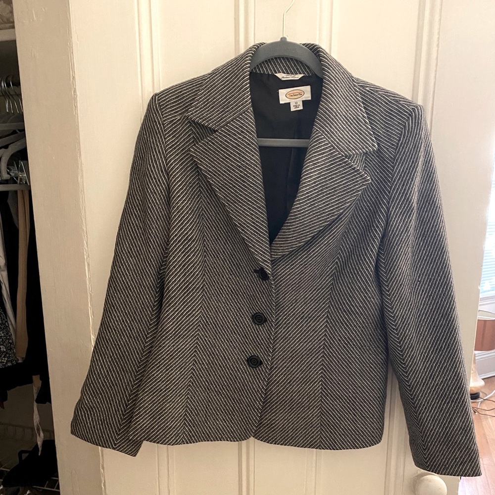 Talbots tweed style blazer